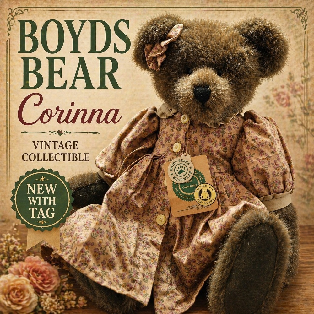 Boyds Bears Corinna 91201 Archive Collection Plush Teddy Bear Toby Winner Vintag